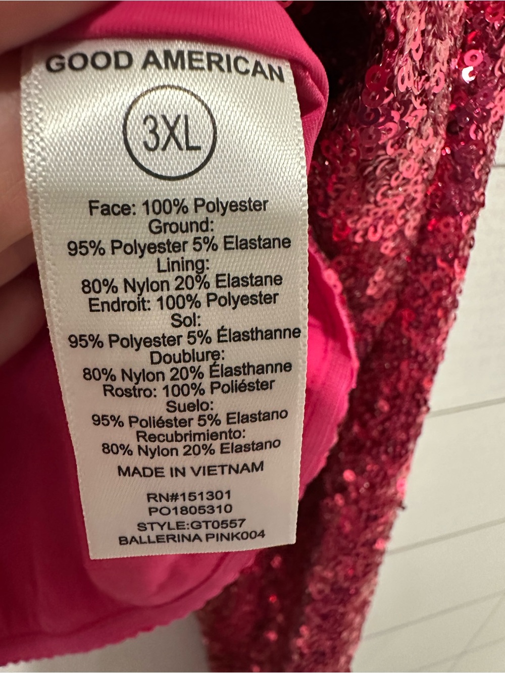 NWT Good American Pink Sequin Cardigan 3X - Picture 10 of 12